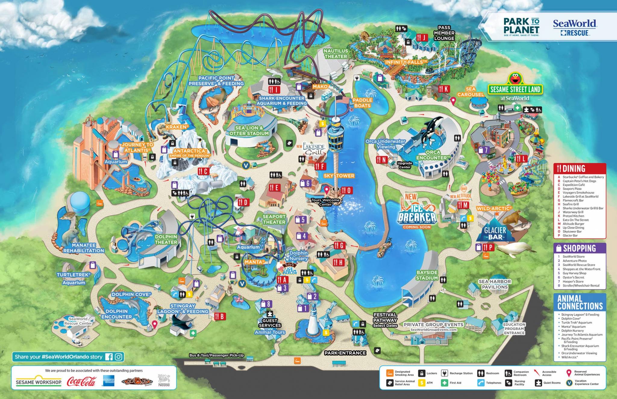 Mapa SeaWorld SeaWorld Parks